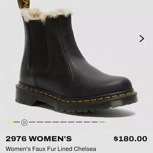 Dr. Martens Black Faux Fur Ankle Boots